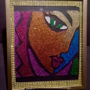 GLITTER GLAM GLASS PICTURE
